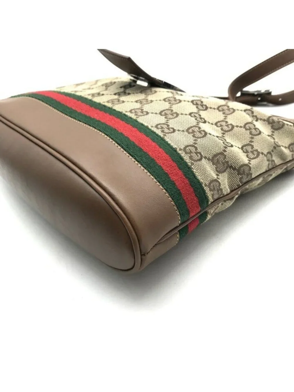 Gucci Interlocking G Sherry Line Obdia Canvas Leather Shoulder Bag Crossbody
